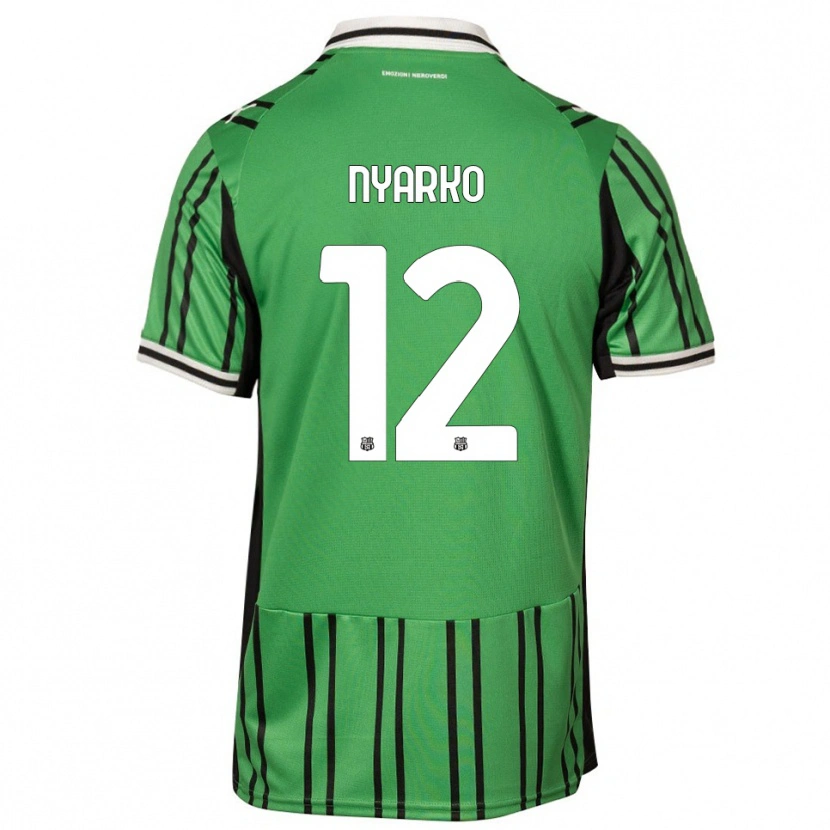 Danxen Kinder Lorenzo Nyarko #12 Grün Schwarz Heimtrikot Trikot 2025/26 T-Shirt Österreich