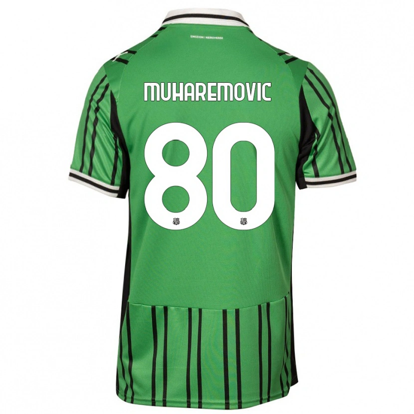 Danxen Kinder Tarik Muharemović #80 Grün Schwarz Heimtrikot Trikot 2025/26 T-Shirt Österreich