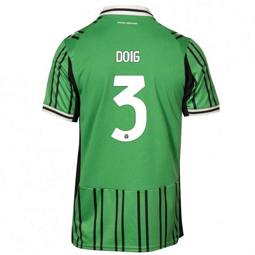 Danxen Kinder Josh Doig #3 Grün Schwarz Heimtrikot Trikot 2025/26 T-Shirt Österreich