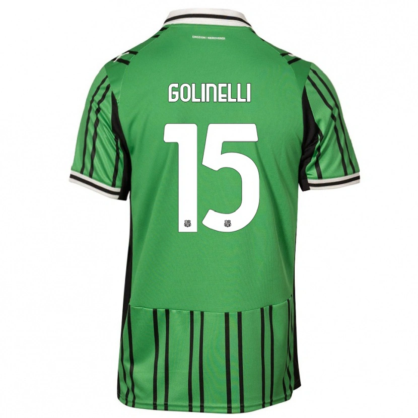 Danxen Kinder Emanuele Golinelli #15 Grün Schwarz Heimtrikot Trikot 2025/26 T-Shirt Österreich