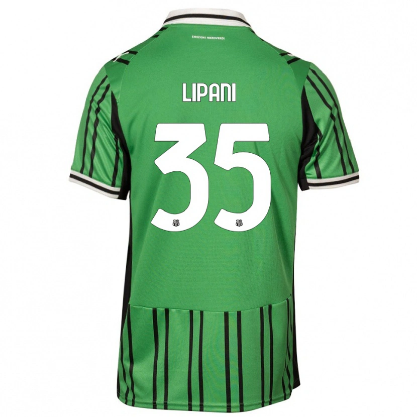 Danxen Kinder Luca Lipani #35 Grün Schwarz Heimtrikot Trikot 2025/26 T-Shirt Österreich