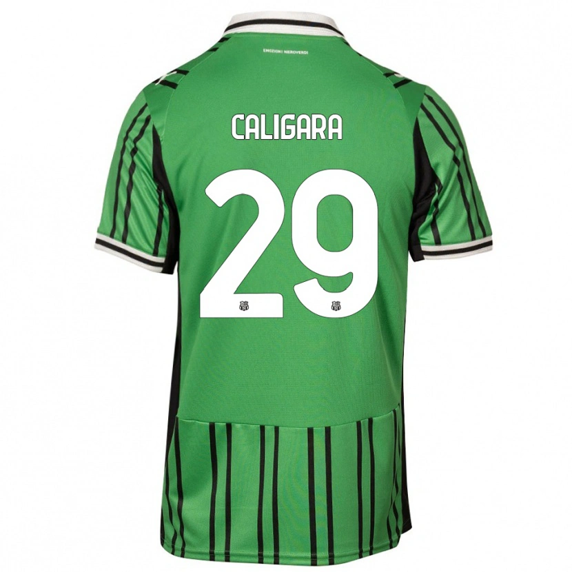 Danxen Kinder Fabrizio Caligara #29 Grün Schwarz Heimtrikot Trikot 2025/26 T-Shirt Österreich