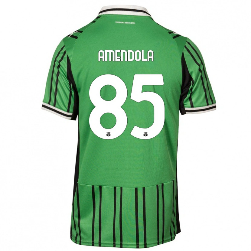 Danxen Kinder Catello Amendola #85 Grün Schwarz Heimtrikot Trikot 2025/26 T-Shirt Österreich