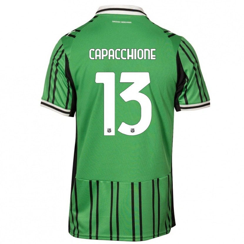 Danxen Kinder Cristian Capacchione #13 Grün Schwarz Heimtrikot Trikot 2025/26 T-Shirt Österreich