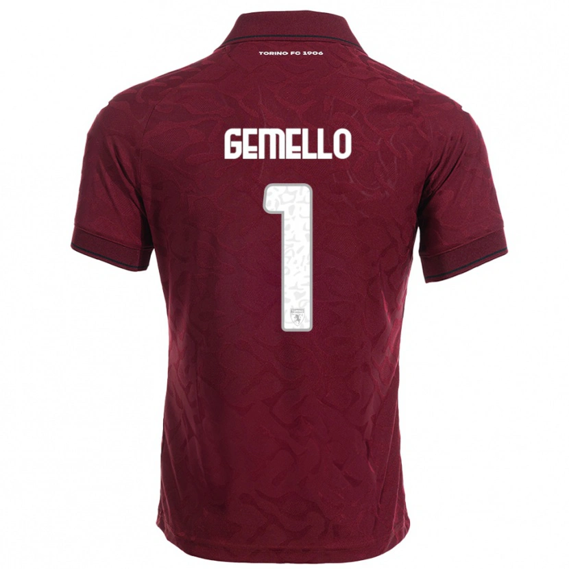 Danxen Kinder Luca Gemello #1 Burgunderrot Weiß Heimtrikot Trikot 2025/26 T-Shirt Österreich