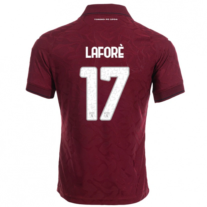 Danxen Kinder Bladis Laforè #17 Burgunderrot Weiß Heimtrikot Trikot 2025/26 T-Shirt Österreich