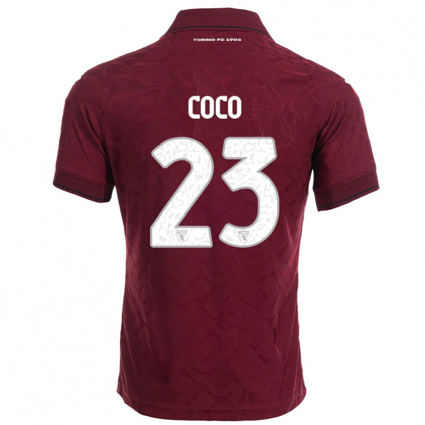 Danxen Kinder Saúl Coco #23 Burgunderrot Weiß Heimtrikot Trikot 2025/26 T-Shirt Österreich