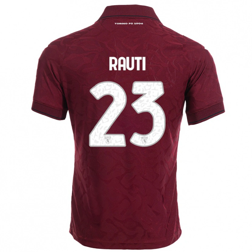 Danxen Kinder Nicola Rauti #23 Burgunderrot Weiß Heimtrikot Trikot 2025/26 T-Shirt Österreich