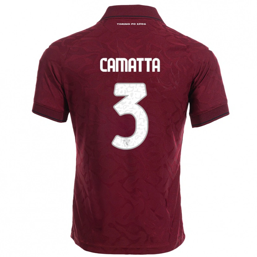 Danxen Kinder Alessandro Camatta #3 Burgunderrot Weiß Heimtrikot Trikot 2025/26 T-Shirt Österreich