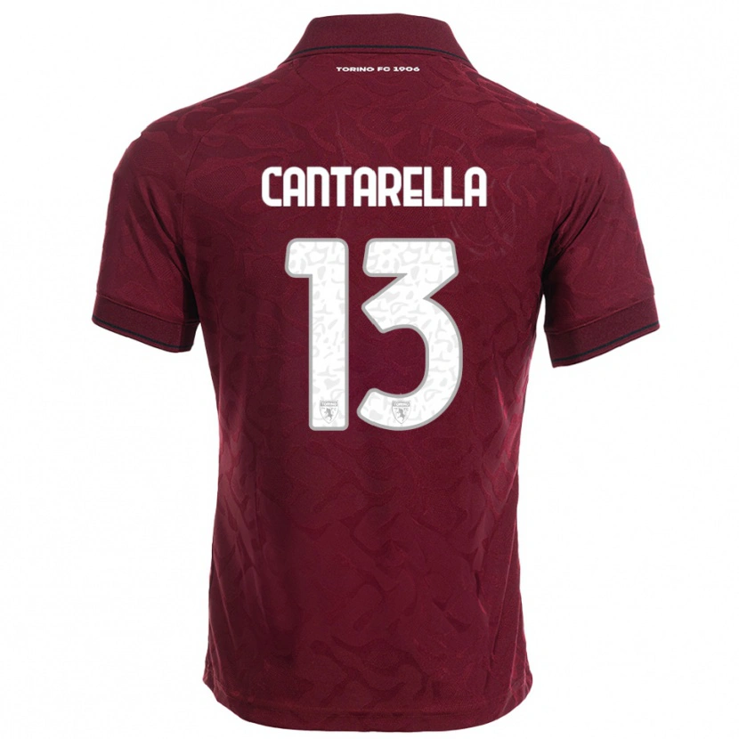 Danxen Kinder Luca Cantarella #13 Burgunderrot Weiß Heimtrikot Trikot 2025/26 T-Shirt Österreich