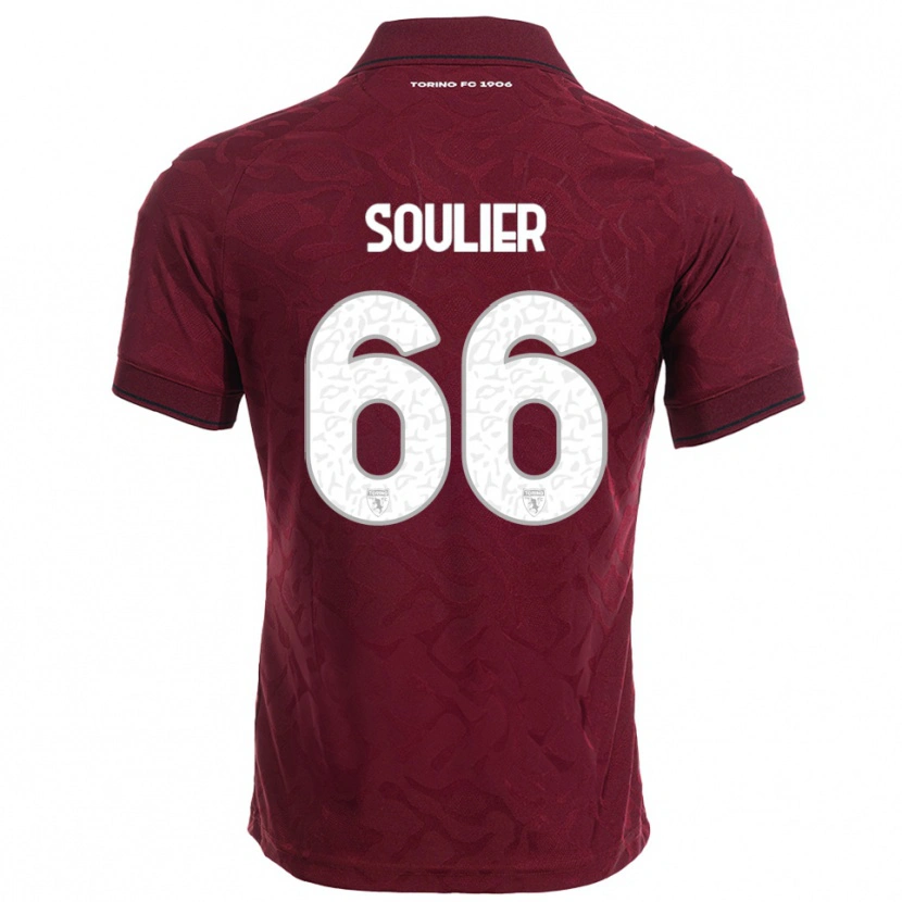 Danxen Kinder Evan Soulier #66 Burgunderrot Weiß Heimtrikot Trikot 2025/26 T-Shirt Österreich