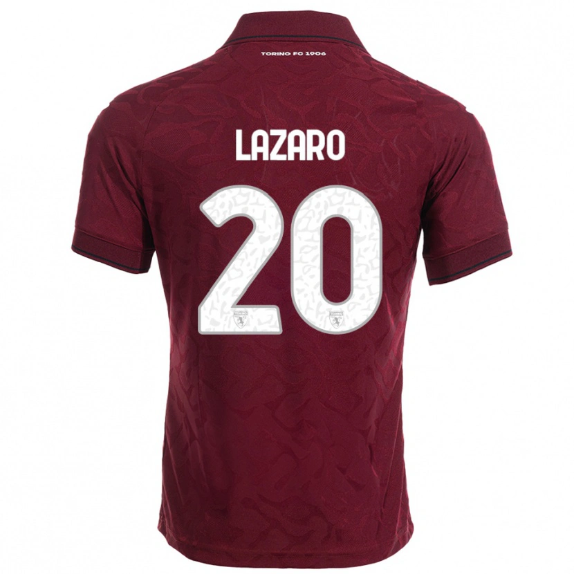 Danxen Kinder Valentino Lazaro #20 Burgunderrot Weiß Heimtrikot Trikot 2025/26 T-Shirt Österreich
