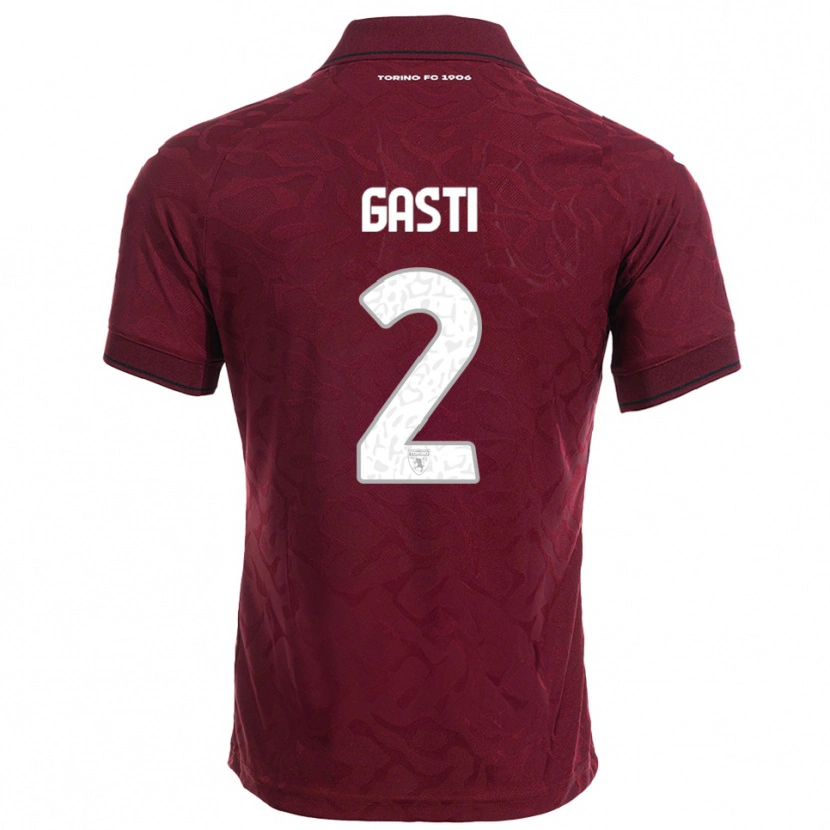 Danxen Kinder Habtamu Gasti #2 Burgunderrot Weiß Heimtrikot Trikot 2025/26 T-Shirt Österreich