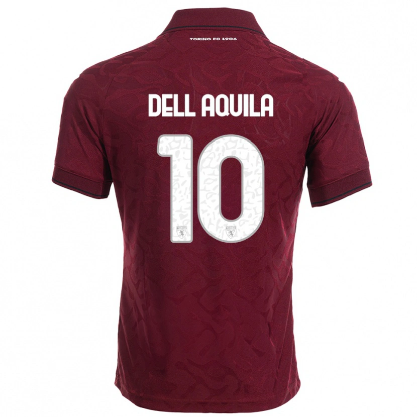 Danxen Kinder Francesco Dell'aquila #10 Burgunderrot Weiß Heimtrikot Trikot 2025/26 T-Shirt Österreich