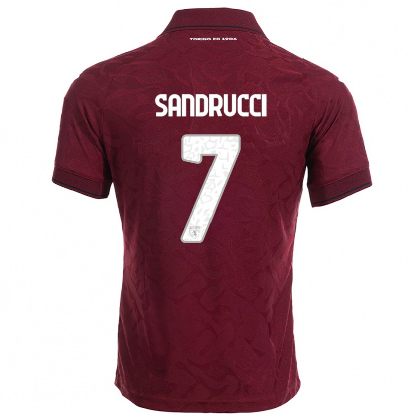 Danxen Kinder Romeo Sandrucci #7 Burgunderrot Weiß Heimtrikot Trikot 2025/26 T-Shirt Österreich