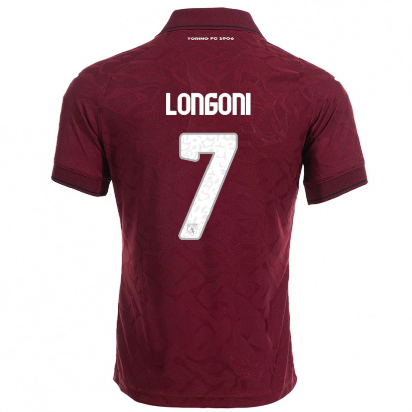 Danxen Kinder Marco Longoni #7 Burgunderrot Weiß Heimtrikot Trikot 2025/26 T-Shirt Österreich