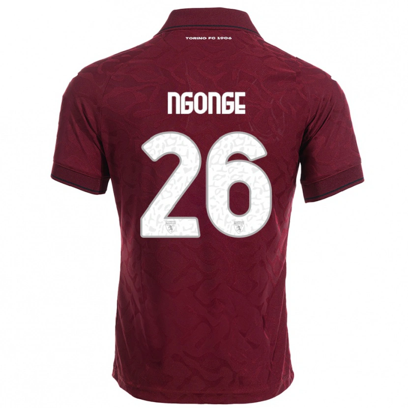 Danxen Kinder Cyril Ngonge #26 Burgunderrot Weiß Heimtrikot Trikot 2025/26 T-Shirt Österreich