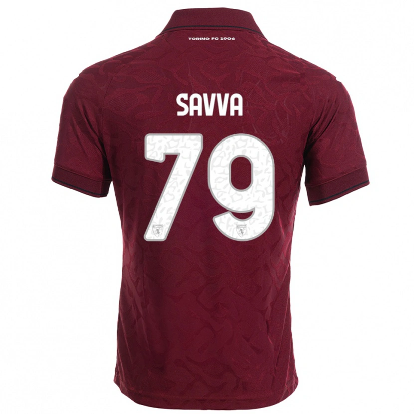 Danxen Kinder Zanos Savva #79 Burgunderrot Weiß Heimtrikot Trikot 2025/26 T-Shirt Österreich