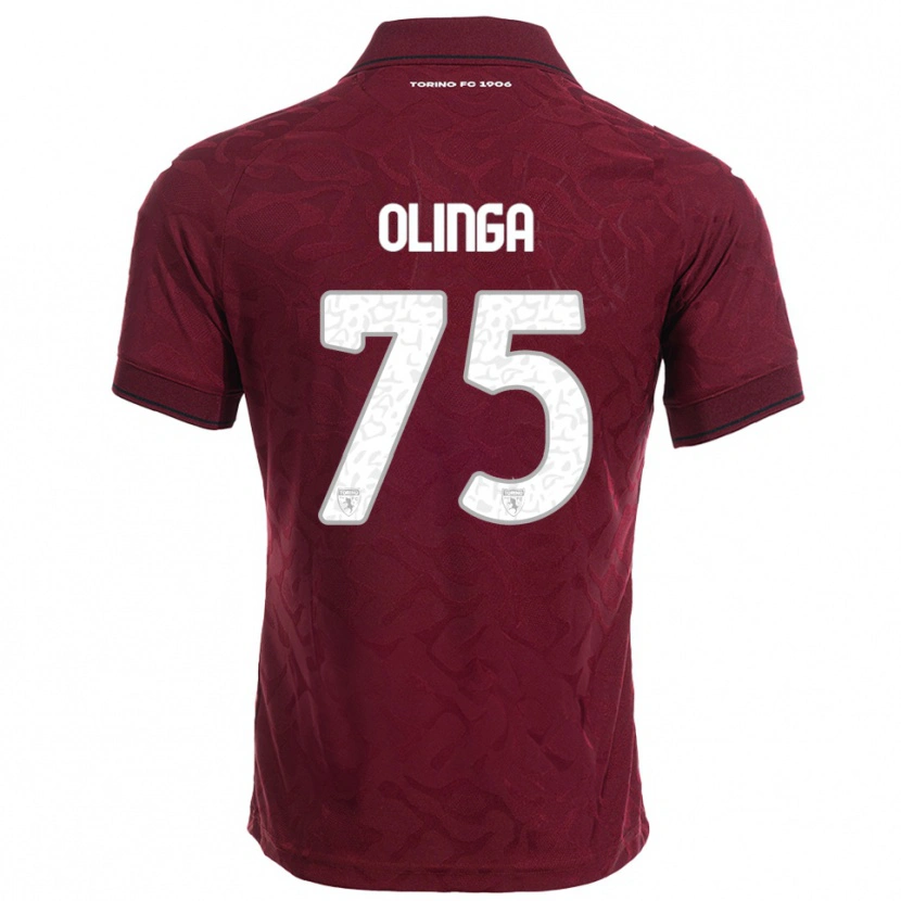 Danxen Kinder Kenny Liema Olinga #75 Burgunderrot Weiß Heimtrikot Trikot 2025/26 T-Shirt Österreich