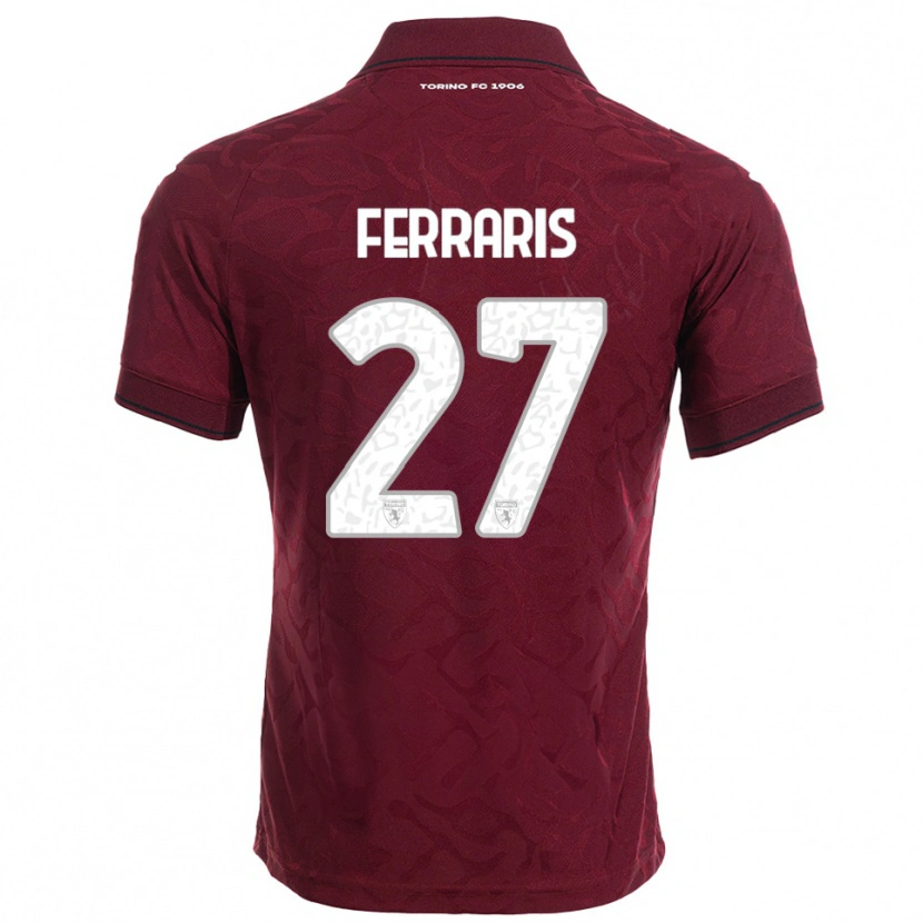 Danxen Kinder Lorenzo Ferraris #27 Burgunderrot Weiß Heimtrikot Trikot 2025/26 T-Shirt Österreich