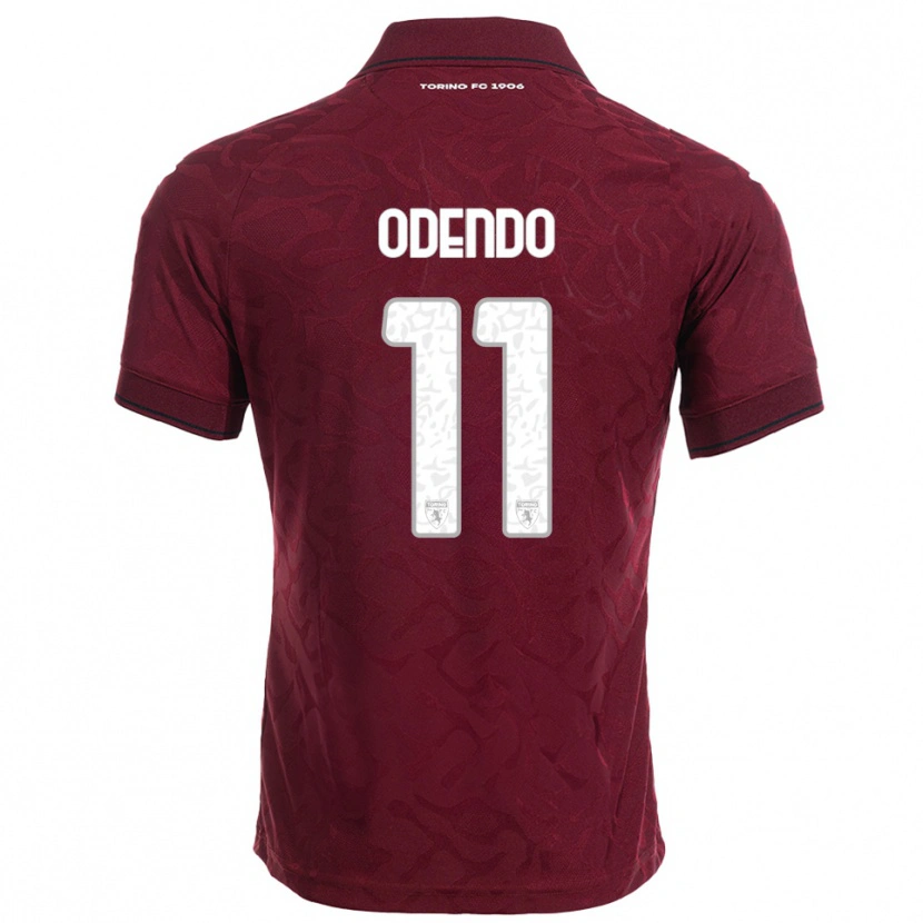 Danxen Kinder Patrick Odendo #11 Burgunderrot Weiß Heimtrikot Trikot 2025/26 T-Shirt Österreich