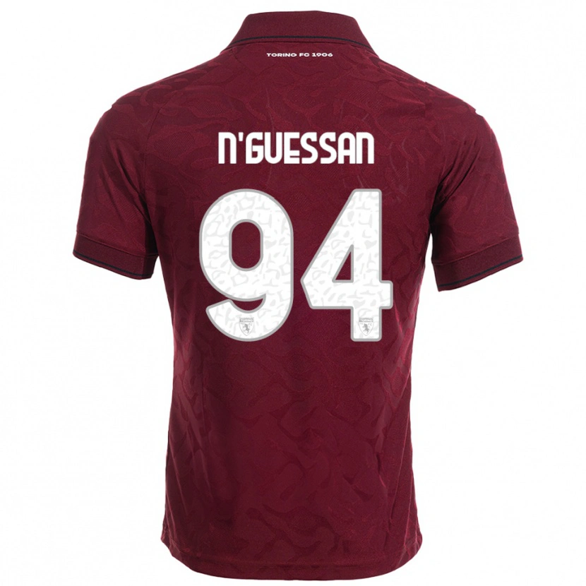 Danxen Kinder Ange Caumenan N'guessan #94 Burgunderrot Weiß Heimtrikot Trikot 2025/26 T-Shirt Österreich