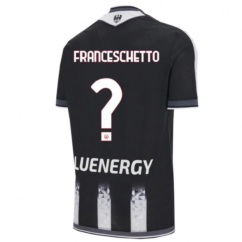 Danxen Kinder Mattia Franceschetto #0 Schwarz Weiß Heimtrikot Trikot 2025/26 T-Shirt Österreich