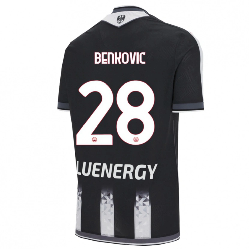 Danxen Kinder Filip Benkovic #28 Schwarz Weiß Heimtrikot Trikot 2025/26 T-Shirt Österreich