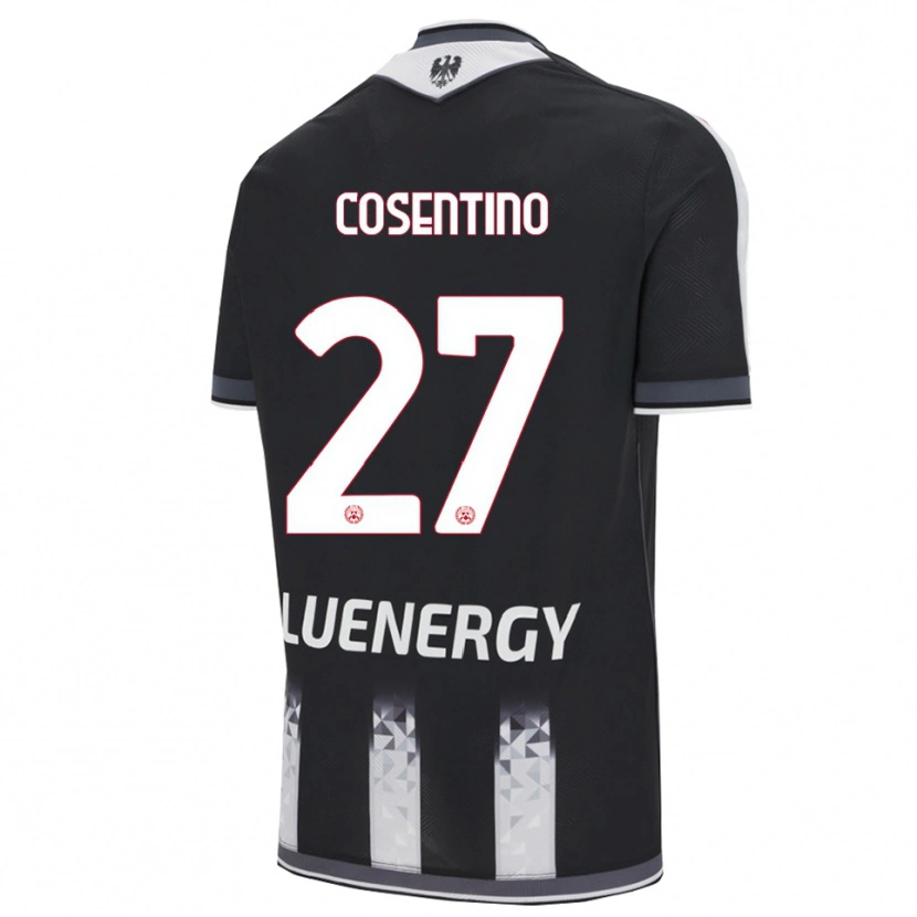Danxen Kinder Sergio Cosentino #27 Schwarz Weiß Heimtrikot Trikot 2025/26 T-Shirt Österreich