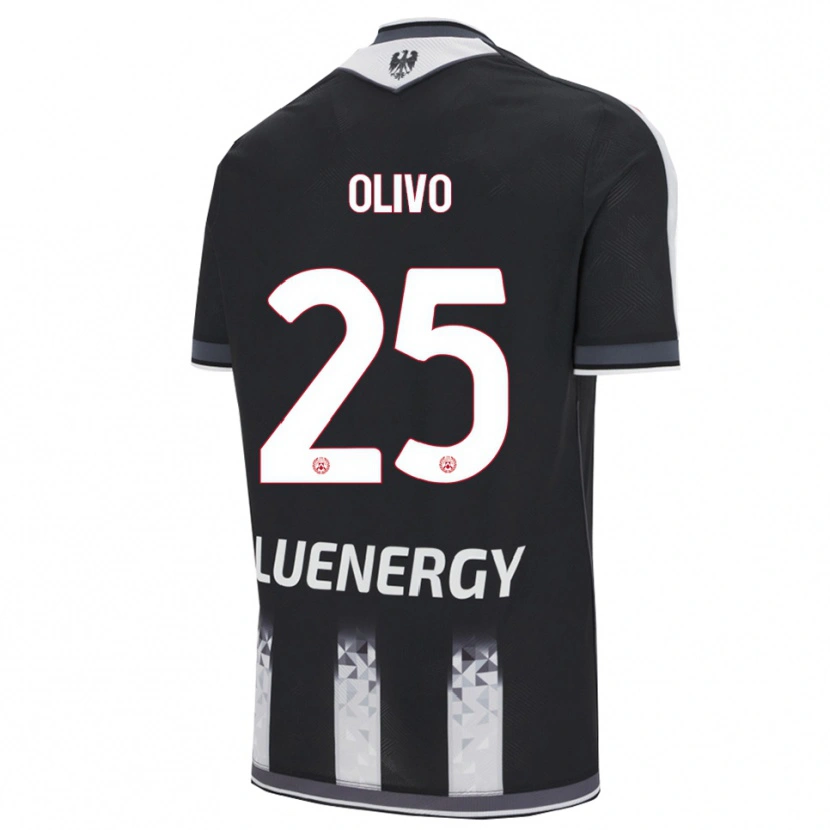 Danxen Kinder Gioele Olivo #25 Schwarz Weiß Heimtrikot Trikot 2025/26 T-Shirt Österreich