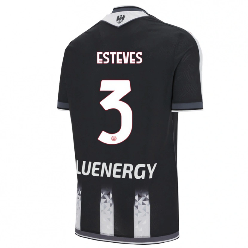 Danxen Kinder Goncalo Esteves #3 Schwarz Weiß Heimtrikot Trikot 2025/26 T-Shirt Österreich