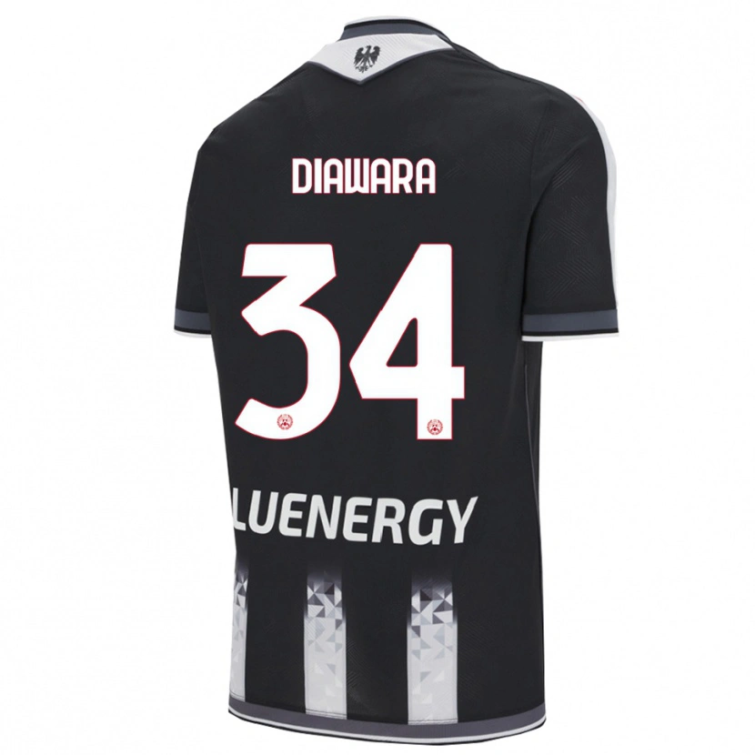 Danxen Kinder Sekou Diawara #34 Schwarz Weiß Heimtrikot Trikot 2025/26 T-Shirt Österreich