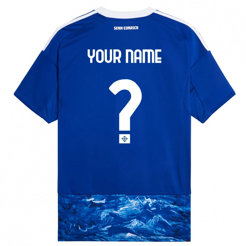 Danxen Kinder Ihren Namen #0 Blau Weiß Heimtrikot Trikot 2025/26 T-Shirt Österreich