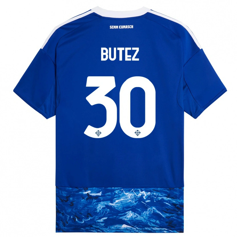 Danxen Kinder Jean Butez #30 Blau Weiß Heimtrikot Trikot 2025/26 T-Shirt Österreich