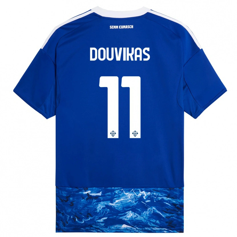 Danxen Kinder Anastasios Douvikas #11 Blau Weiß Heimtrikot Trikot 2025/26 T-Shirt Österreich