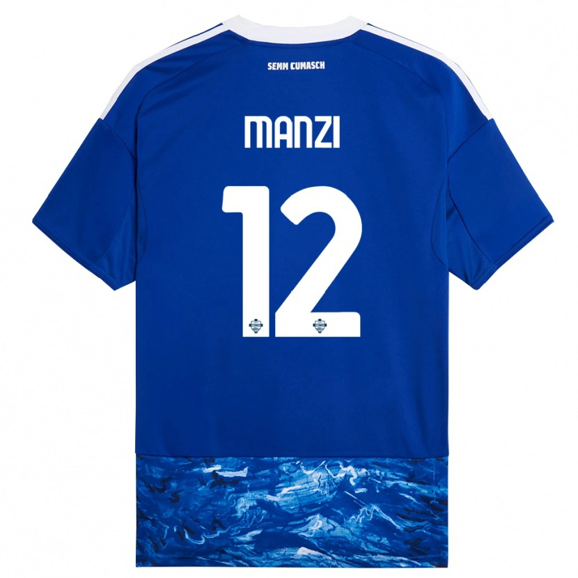 Danxen Kinder Federico Manzi #12 Blau Weiß Heimtrikot Trikot 2025/26 T-Shirt Österreich