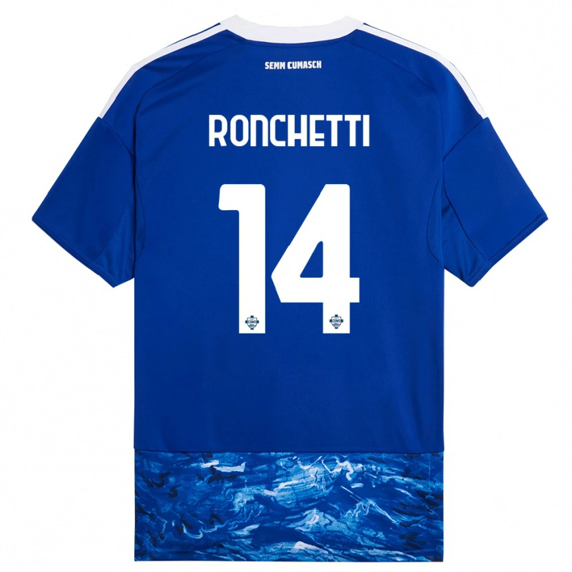 Danxen Kinder Fabio Ronchetti #14 Blau Weiß Heimtrikot Trikot 2025/26 T-Shirt Österreich
