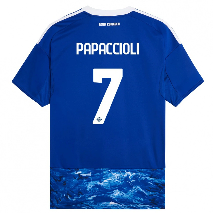 Danxen Kinder Matteo Papaccioli #7 Blau Weiß Heimtrikot Trikot 2025/26 T-Shirt Österreich