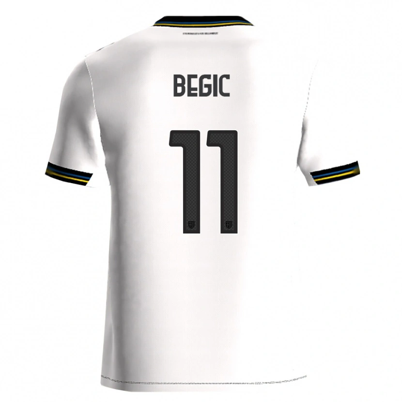 Danxen Kinder Tjas Begic #11 Weiß Schwarz Heimtrikot Trikot 2025/26 T-Shirt Österreich