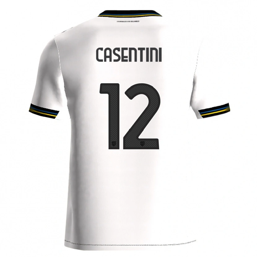 Danxen Kinder Gabriele Casentini #12 Weiß Schwarz Heimtrikot Trikot 2025/26 T-Shirt Österreich