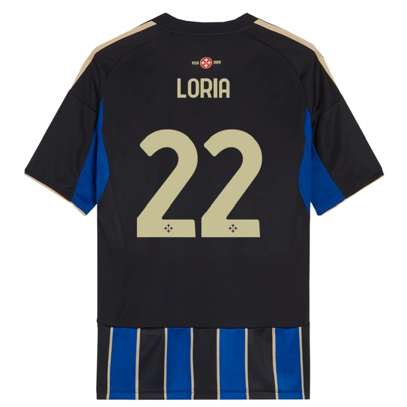 Danxen Kinder Leonardo Loria #22 Schwarz Blau Heimtrikot Trikot 2025/26 T-Shirt Österreich