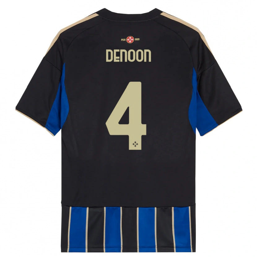 Danxen Kinder Daniel Denoon #4 Schwarz Blau Heimtrikot Trikot 2025/26 T-Shirt Österreich