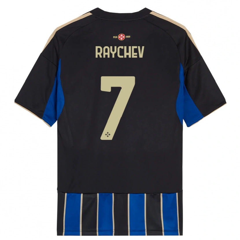 Danxen Kinder Adrian Raychev #7 Schwarz Blau Heimtrikot Trikot 2025/26 T-Shirt Österreich