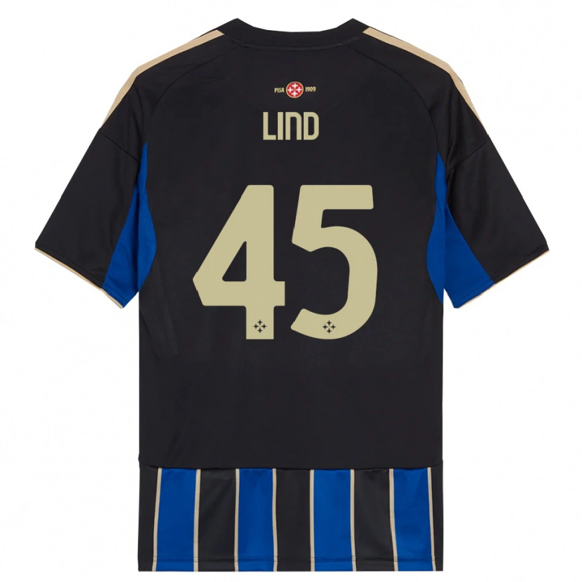Danxen Kinder Alexander Lind #45 Schwarz Blau Heimtrikot Trikot 2025/26 T-Shirt Österreich