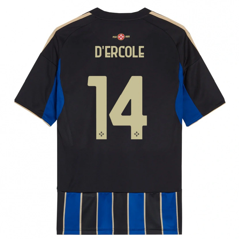Danxen Kinder Enrico D'ercole #14 Schwarz Blau Heimtrikot Trikot 2025/26 T-Shirt Österreich