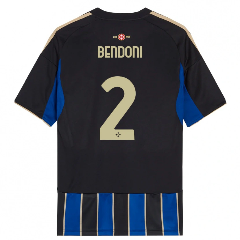 Danxen Kinder Marco Bendoni #2 Schwarz Blau Heimtrikot Trikot 2025/26 T-Shirt Österreich