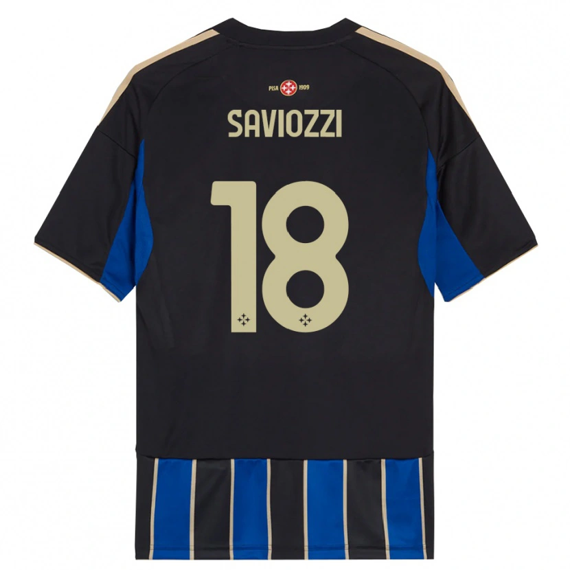 Danxen Kinder Mattia Saviozzi #18 Schwarz Blau Heimtrikot Trikot 2025/26 T-Shirt Österreich