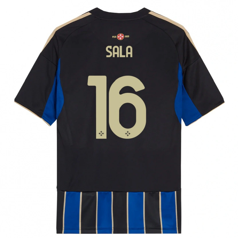 Danxen Kinder Mattia Sala #16 Schwarz Blau Heimtrikot Trikot 2025/26 T-Shirt Österreich