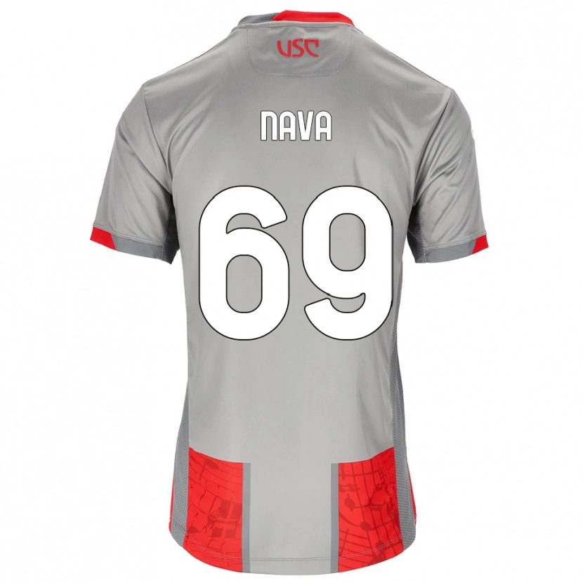Danxen Kinder Lapo Nava #69 Rot Grau Heimtrikot Trikot 2025/26 T-Shirt Österreich