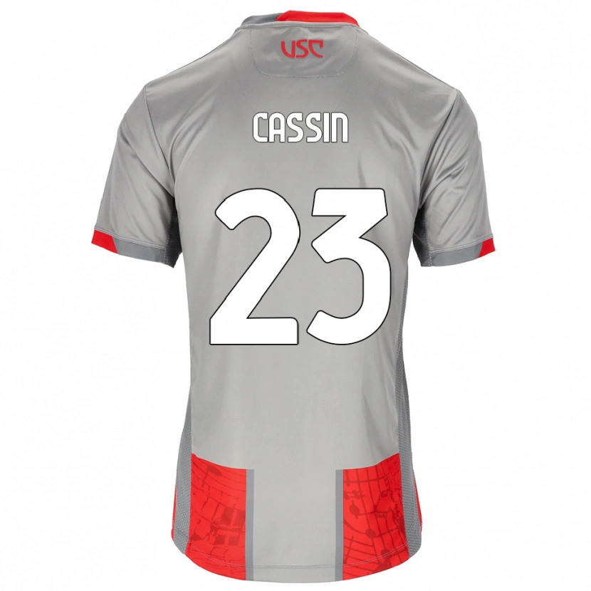 Danxen Kinder Marco Cassin #23 Rot Grau Heimtrikot Trikot 2025/26 T-Shirt Österreich